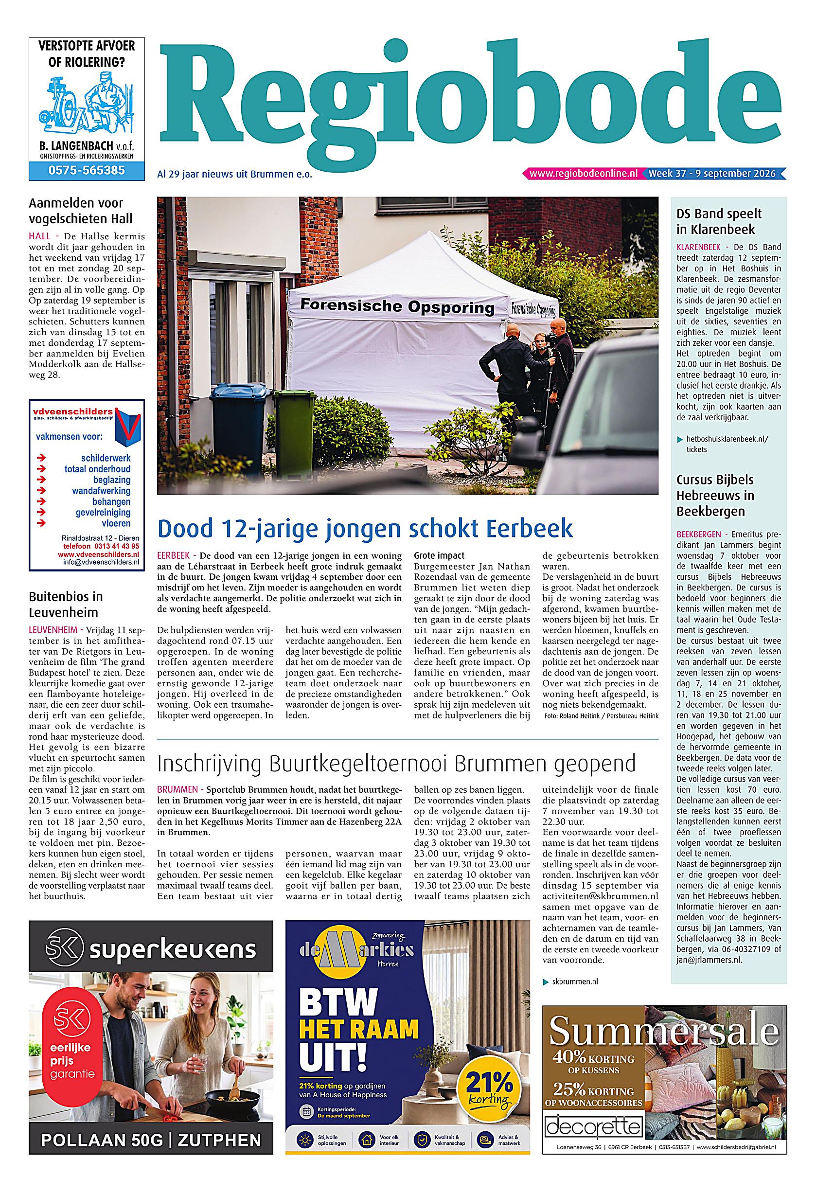 Voorpagina 9 september 2026 Week 37