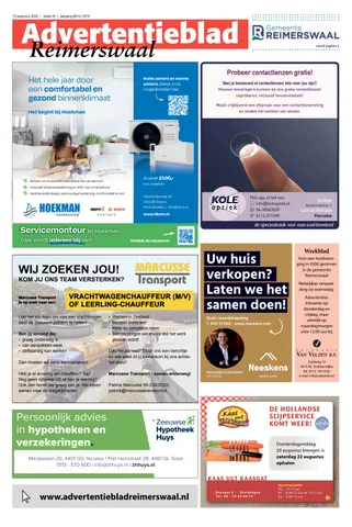 Voorpagina Advertentieblad Reimerswaal - week 34 2026
