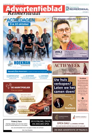 Voorpagina Advertentieblad Reimerswaal - week 40 2026