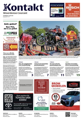 Voorpagina Woerdense Courant 16 juli