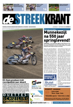 Voorpagina De StreekKrant 1 september