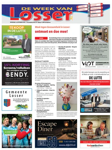 Voorpagina De Week van Losser wk 38 2026