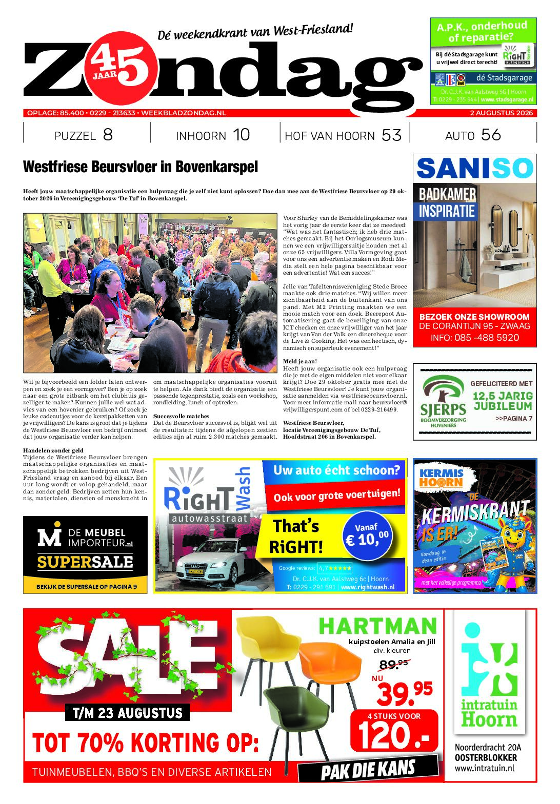 Voorpagina Lezen 2 augustus 60 pagina's