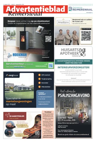 Voorpagina Advertentieblad Reimerswaal week 43-2026