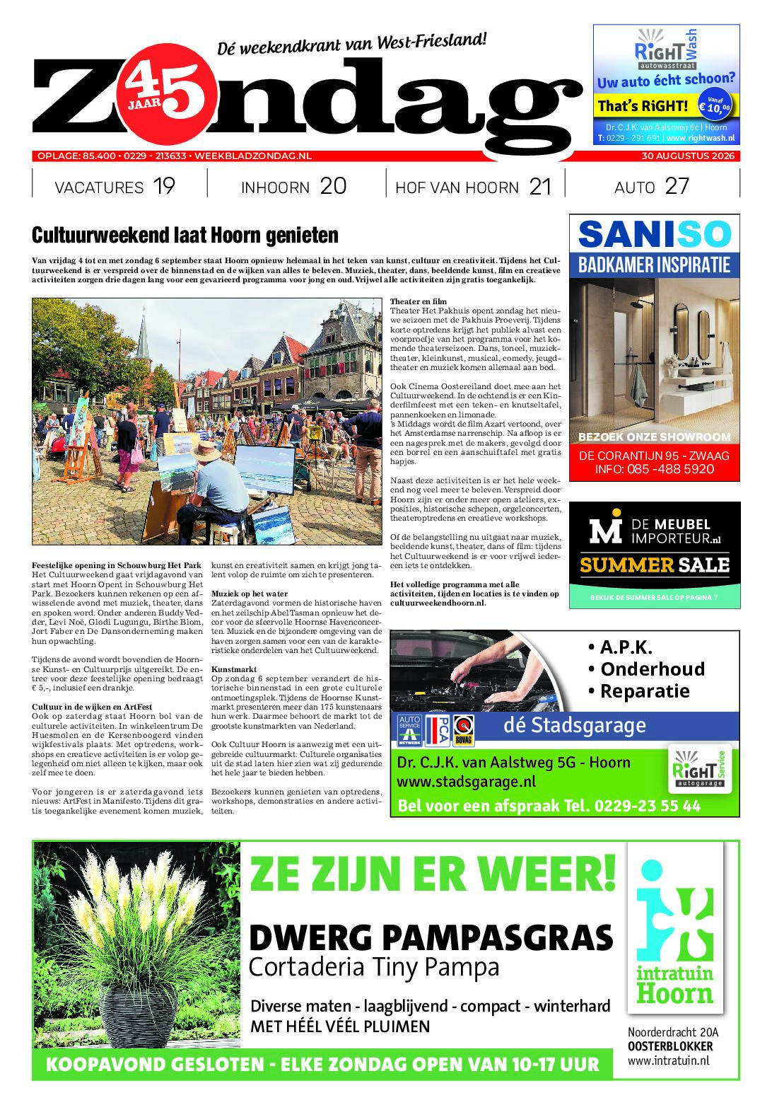 Voorpagina Lezen 30 augustus 30 pagina's
