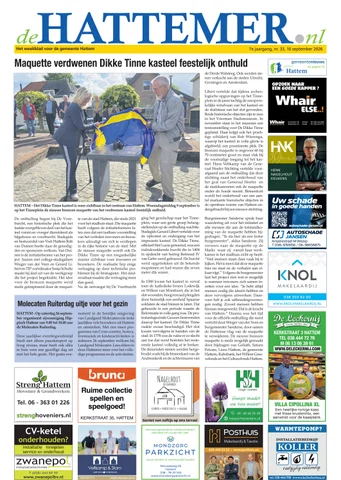 Voorpagina De Hattemer, 16 september 2026