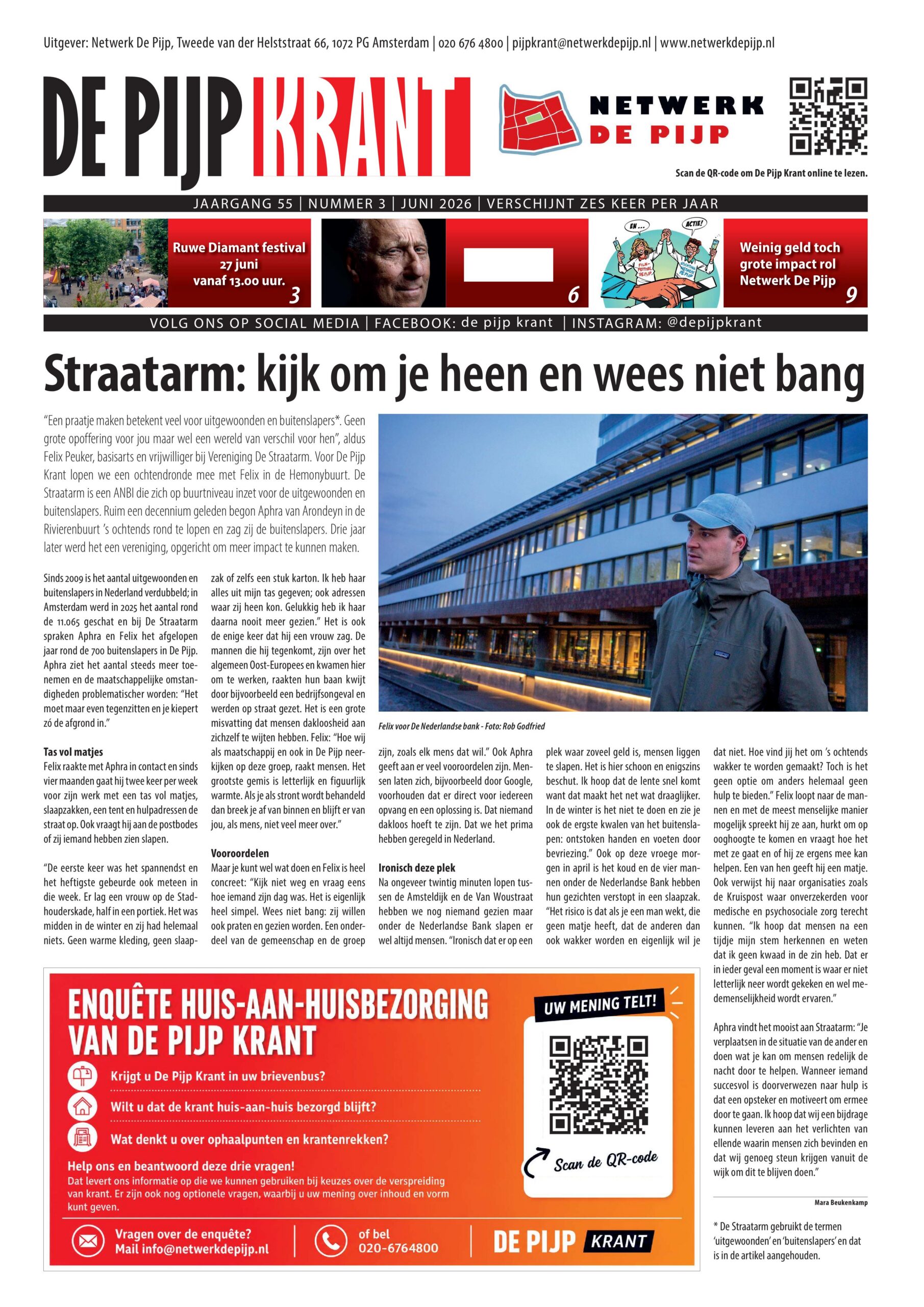 Voorpagina Pijp Krant 2026.3 Editie juni Lees meer