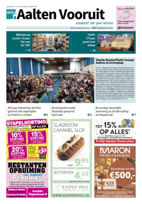 Voorpagina Aalten Vooruit 6 oktober