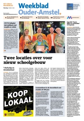 Voorpagina Weekblad voor Ouder-Amstel 7 oktober 2026