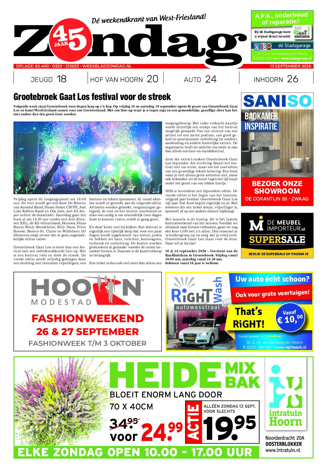 Voorpagina Lezen 13 september 28 pagina's