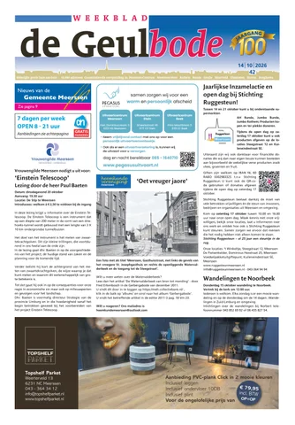 Voorpagina Geulbode van woensdag 14 oktober 2026
