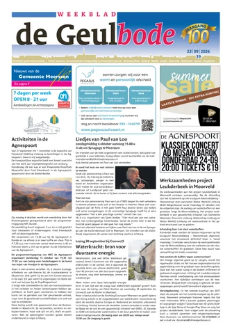Voorpagina Geulbode van woensdag 23 september 2026
