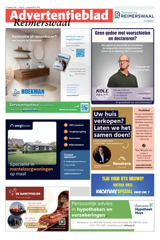 Voorpagina Advertentieblad Reimerswaal - week 42 2026