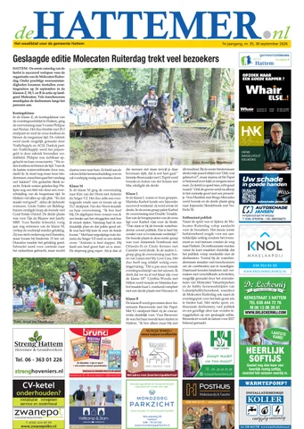 Voorpagina De Hattemer, 30 september 2026