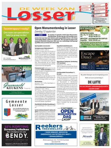 Voorpagina De Week van Losser wk 37 2026