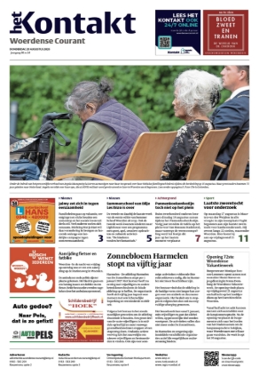 Voorpagina Woerdense Courant 20 augustus