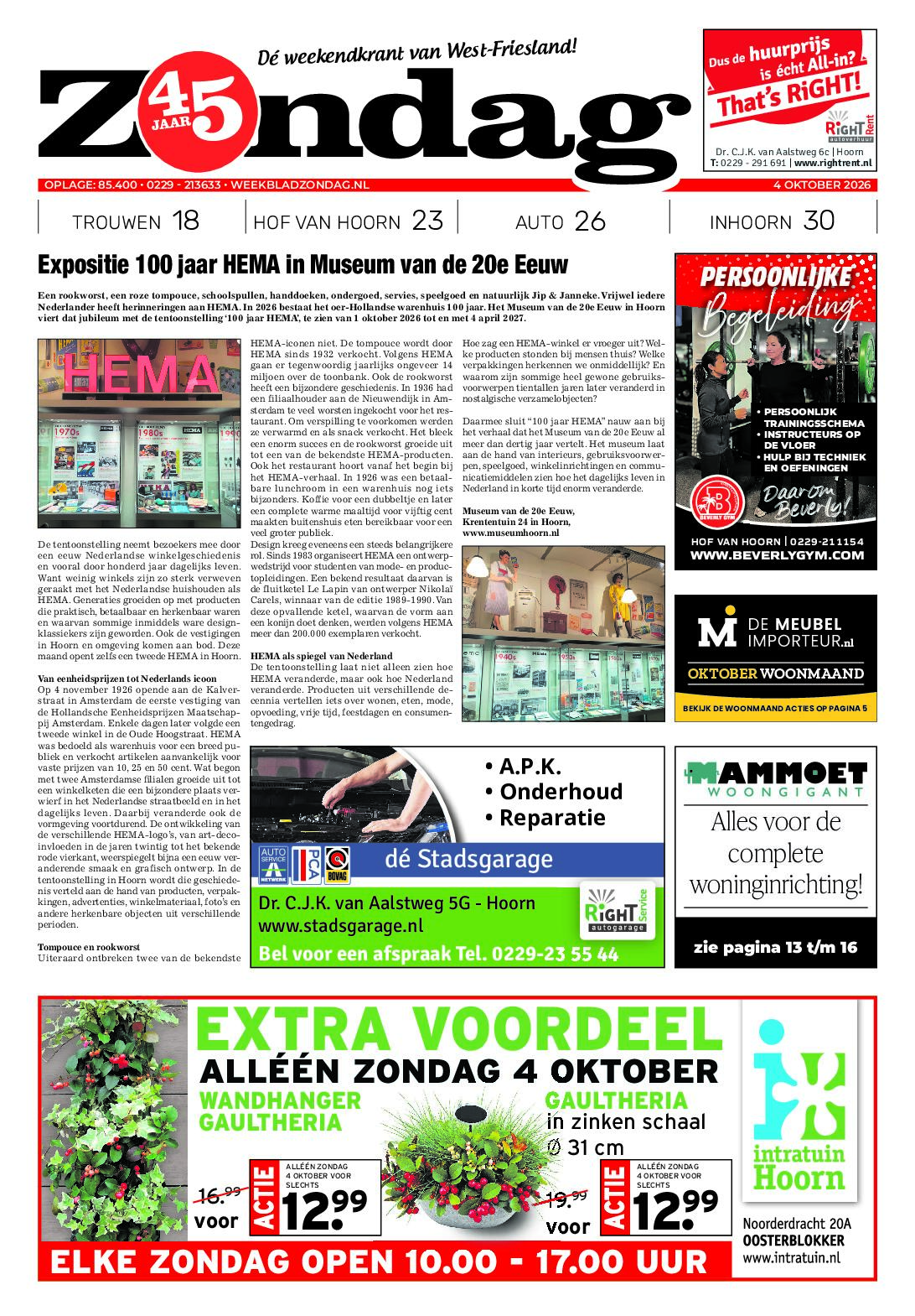 Voorpagina Lezen 4 oktober 30 pagina's