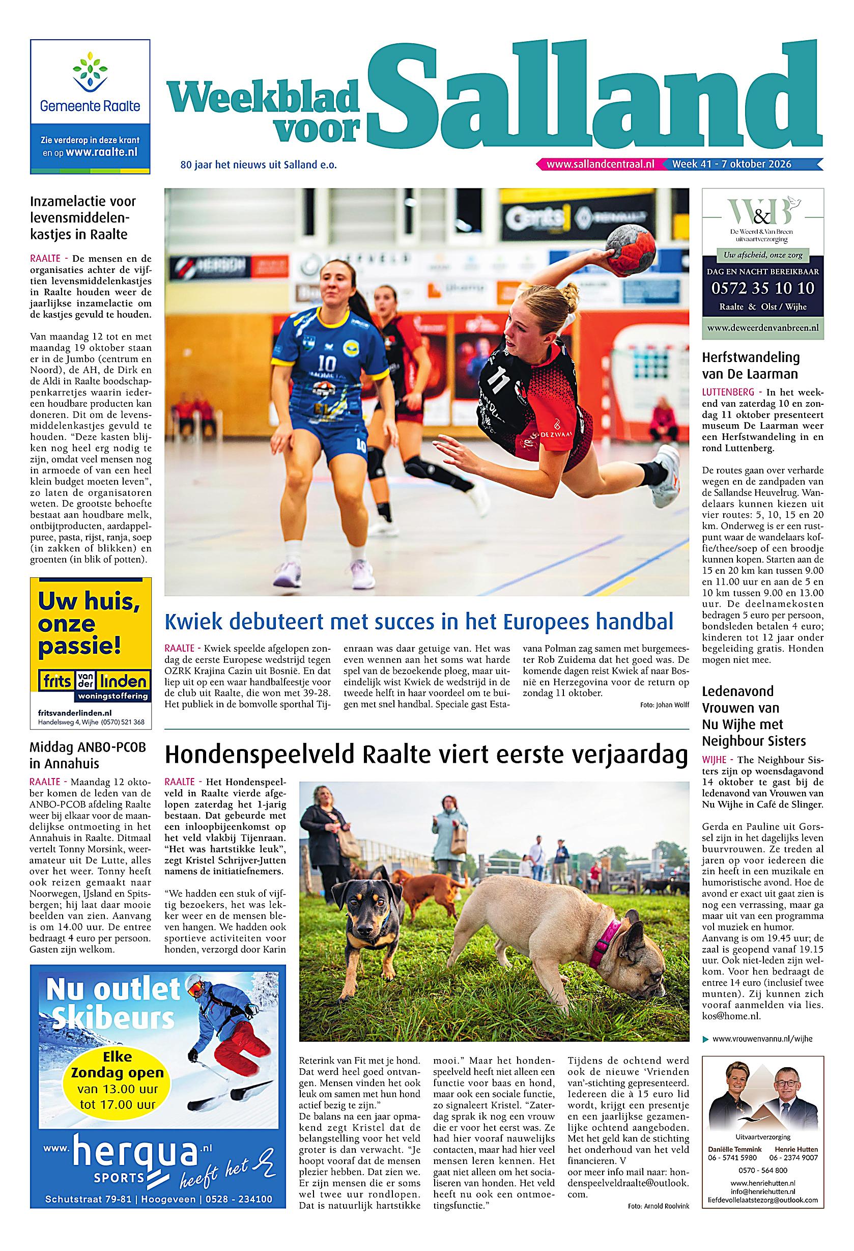 Voorpagina 7 oktober 2026 Week 41