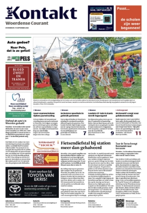 Voorpagina Woerdense Courant 10 september