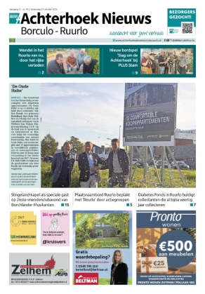 Voorpagina Achterhoek Nieuws Borculo-Ruurlo 21 oktober 2026
