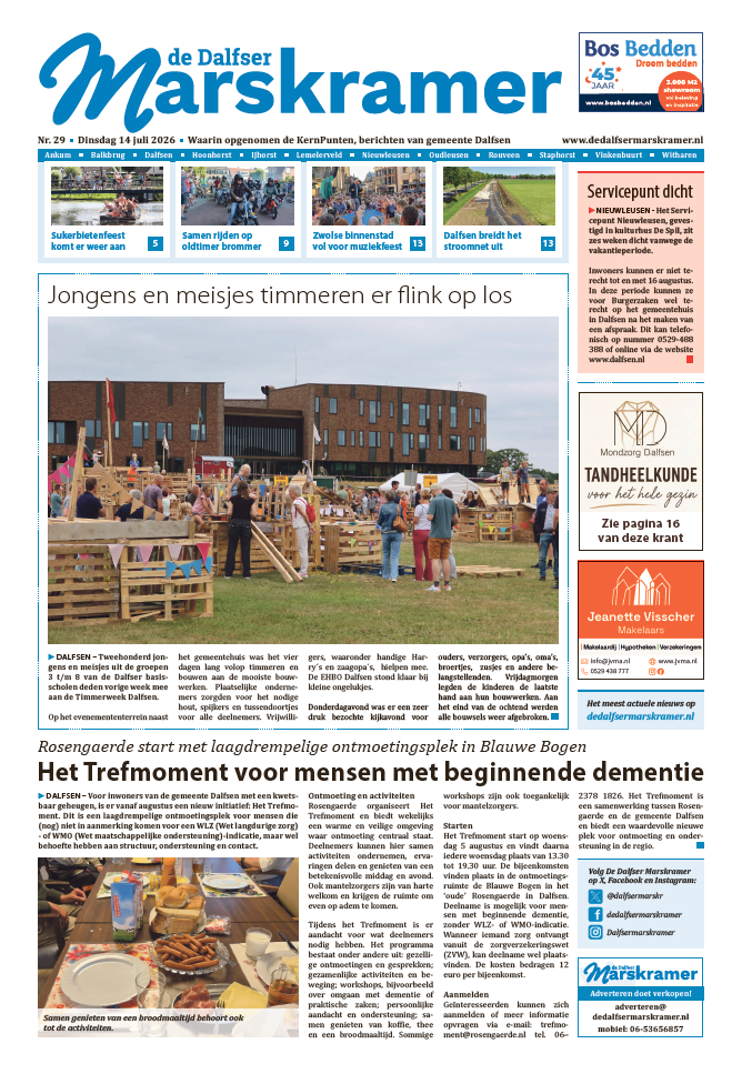 Voorpagina 13 juli 2026 Nr. 29