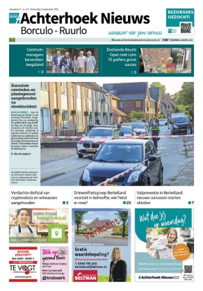 Voorpagina Achterhoek Nieuws Borculo-Ruurlo 2 september 2026