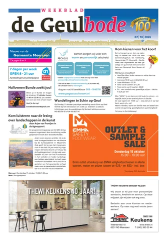 Voorpagina Geulbode van woensdag 7 oktober 2026