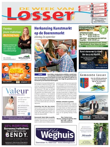Voorpagina De Week van Losser wk 39 2026