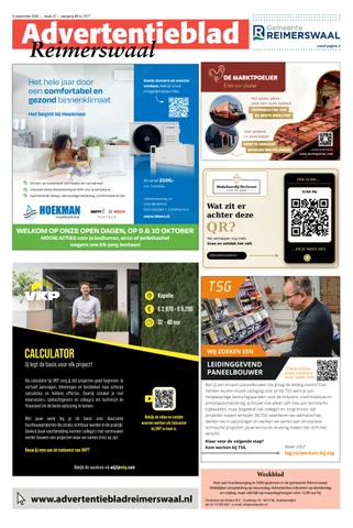 Voorpagina Advertentieblad Reimerswaal - week 37 2026