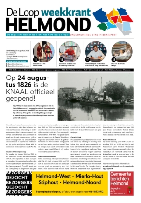Voorpagina 1_Weekkrant Helmond 27 augustus