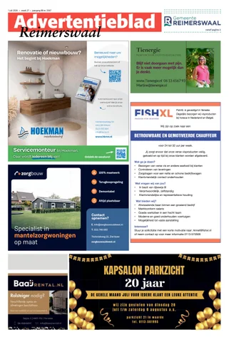 Voorpagina Advertentieblad Reimerswaal - week 27 2026