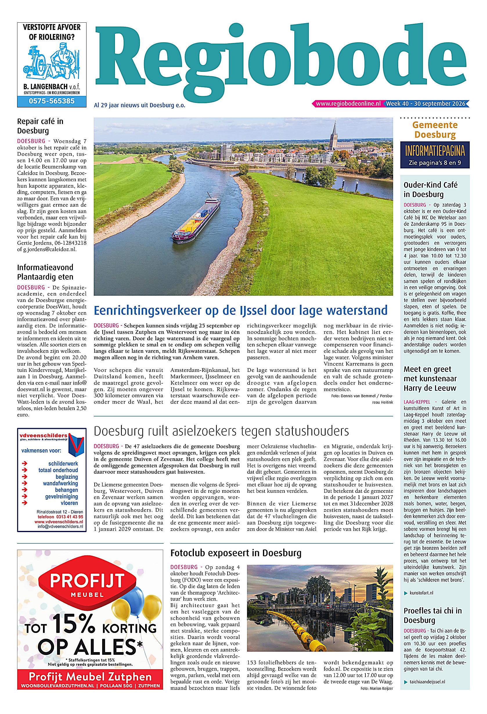 Voorpagina 30 september 2026 Week 40