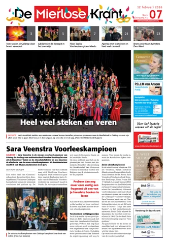 Voorpagina Mierlose krant 12-02-2026