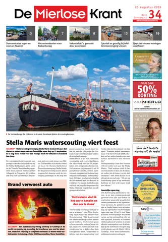 Voorpagina Mierlo 20-08-2026