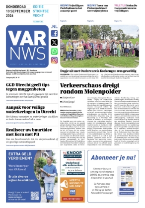 Voorpagina VARNWS Stichtse Vecht 10 september