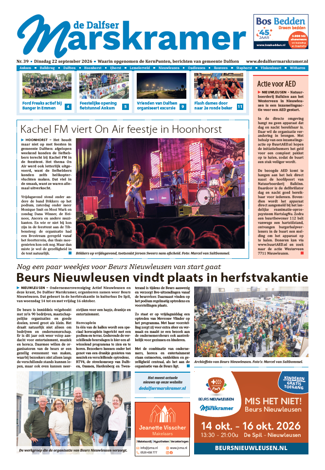 Voorpagina 21 september 2026 Nr. 39