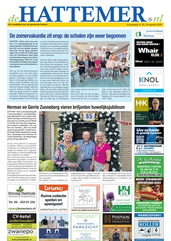 Voorpagina De Hattemer, 19 augustus 2026