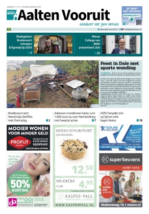 Voorpagina Aalten Vooruit 8 september