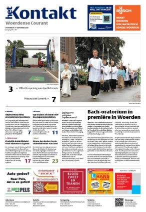 Voorpagina Woerdense Courant 17 september