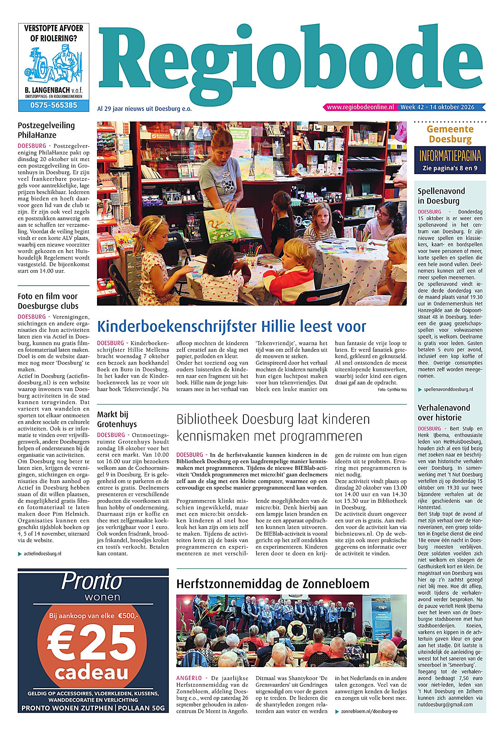 Voorpagina 14 oktober 2026 Week 42