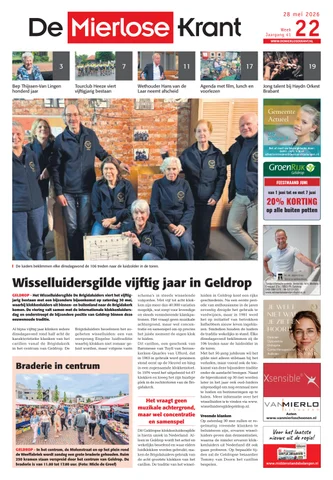 Voorpagina Mierlose krant 28-05-2026