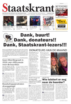 Voorpagina Jaargang 55 editie 1 (februari 2026) van de Staatskrant PDF (Portable Document Format) grootte: 1.64 MiB Laatst gewij…