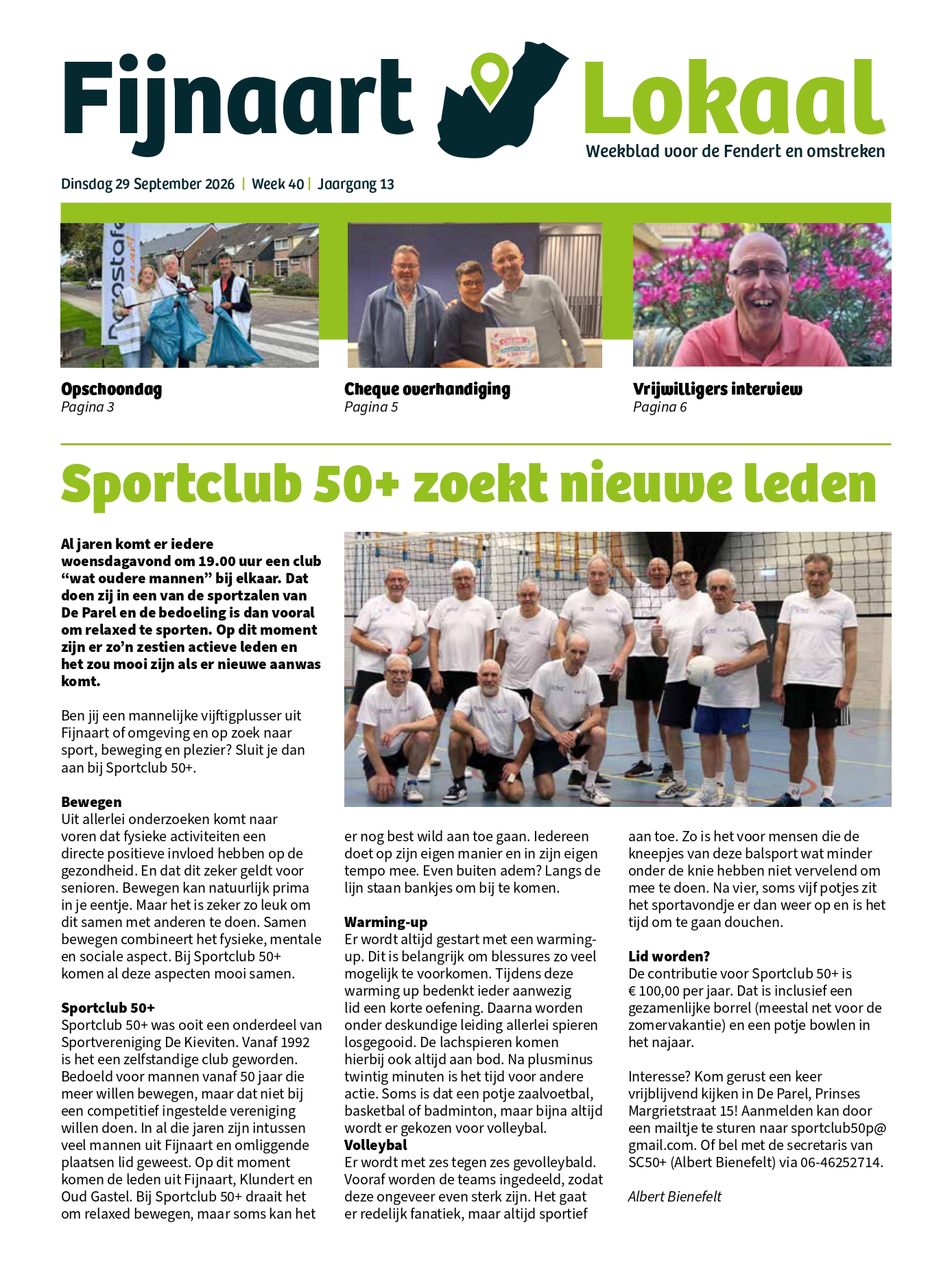 Voorpagina Week 40 2026
