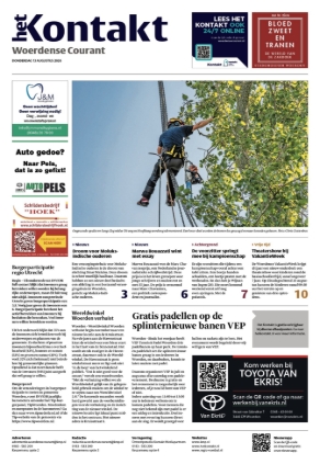 Voorpagina Woerdense Courant 13 augustus