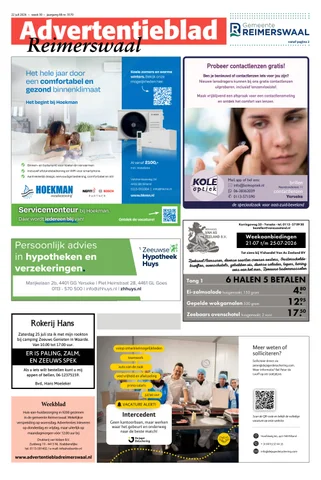 Voorpagina Advertentieblad Reimerswaal - week 30 2026