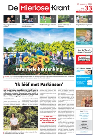 Voorpagina Mierlo 13-08-2026