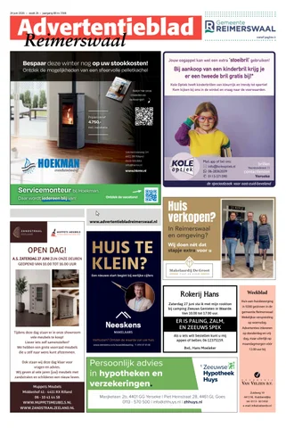 Voorpagina Advertentieblad Reimerswaal - week 26 2026