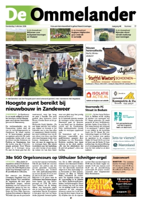 Voorpagina De Ommelander 1 oktober