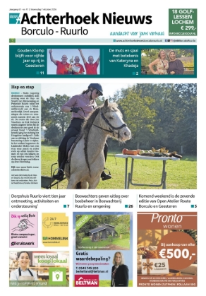 Voorpagina Achterhoek Nieuws Borculo-Ruurlo 7 oktober 2026