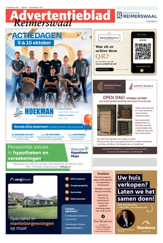 Voorpagina Advertentieblad Reimerswaal - week 39 2026